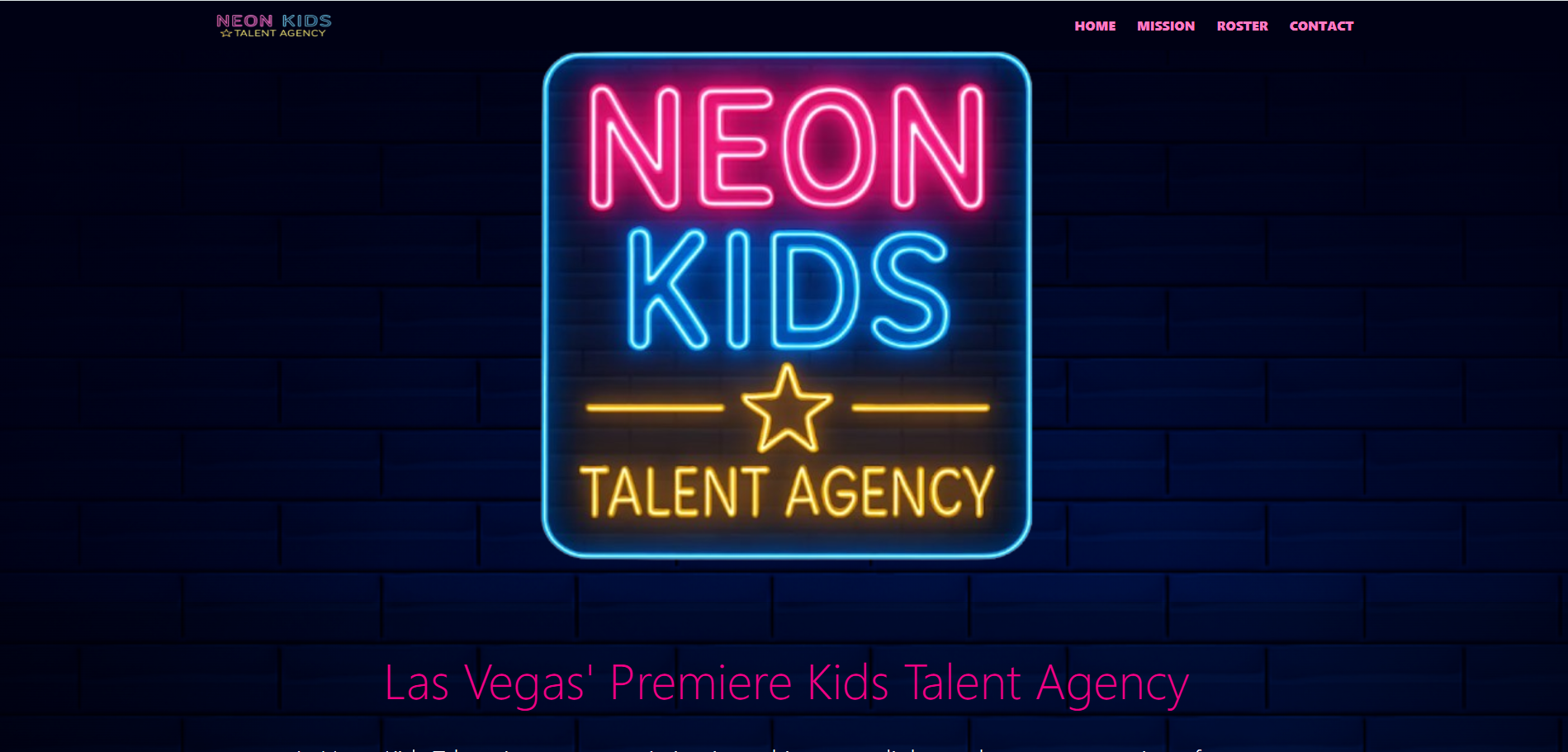 thumbnail image of Neon Kids Talent Agency Site
